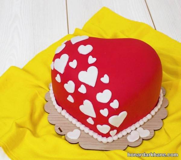 مدل کیک خانگی برای ولنتاین

