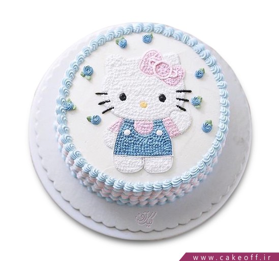 کیک تولد دخترانه با خامه
