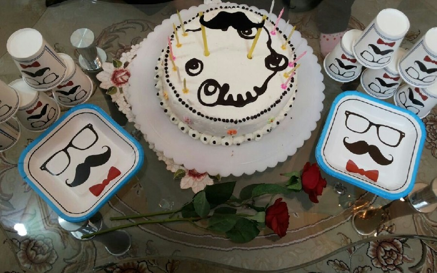 تزیین کیک تولد برای شوهرم
