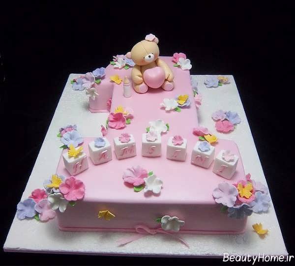 مدل کیک تولد دختر بچه یک ساله
