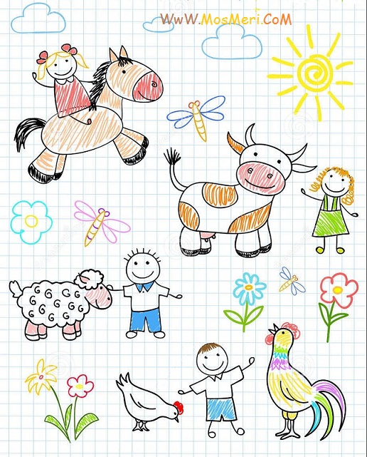 مدل نقاشی کودکان پیش دبستانی
