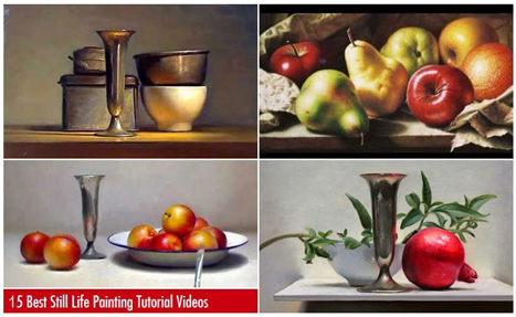 مدل نقاشی رنگ روغن گل و میوه
