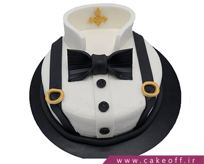 کیک تولد سیبیل و کراوات
