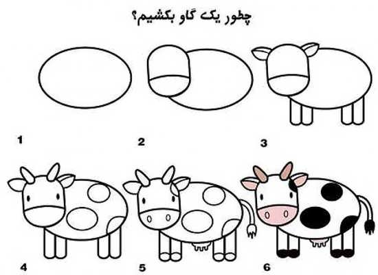 مدل نقاشی حیوانات برای کودکان
