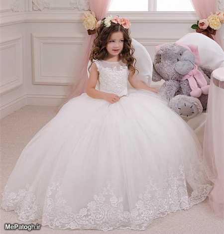 مدل لباس عروس پرنسسی بچگانه
