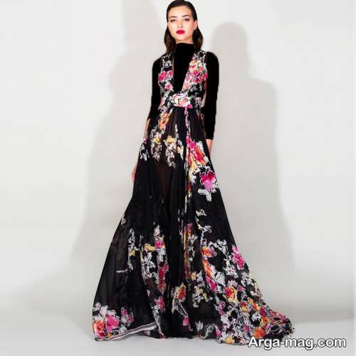 مدل لباس برای پارچه مخمل گلدار
