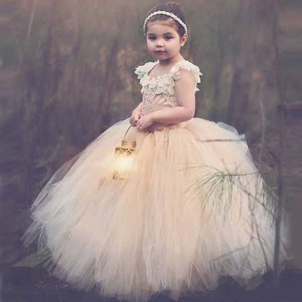 مدل لباس عروس پرنسسی بچه گانه
