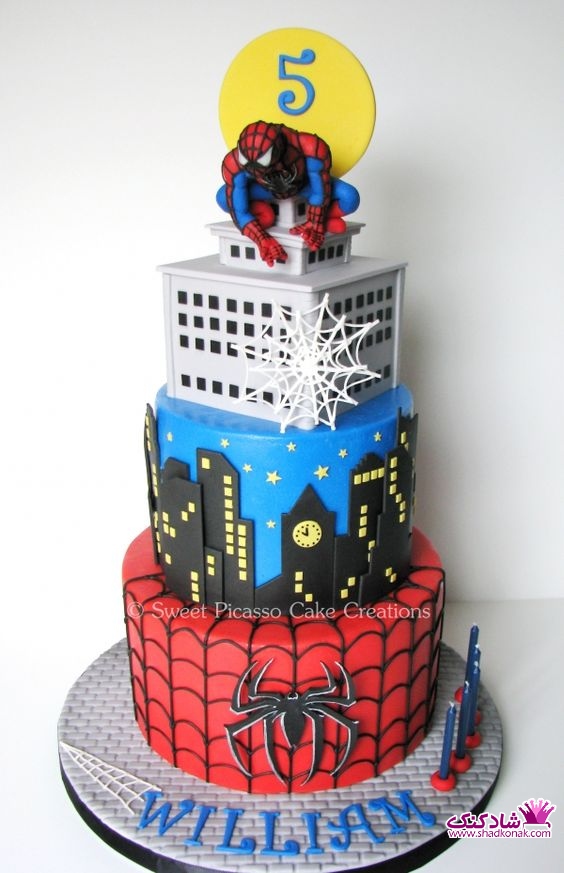 کیک مرد عنکبوتی سیاه

