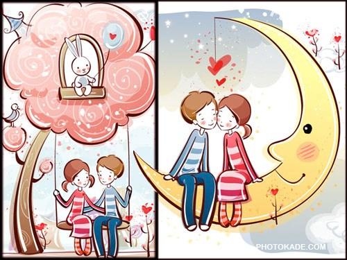 عکس های فانتزی عاشقانه ولنتاین کارتونی و زیبا