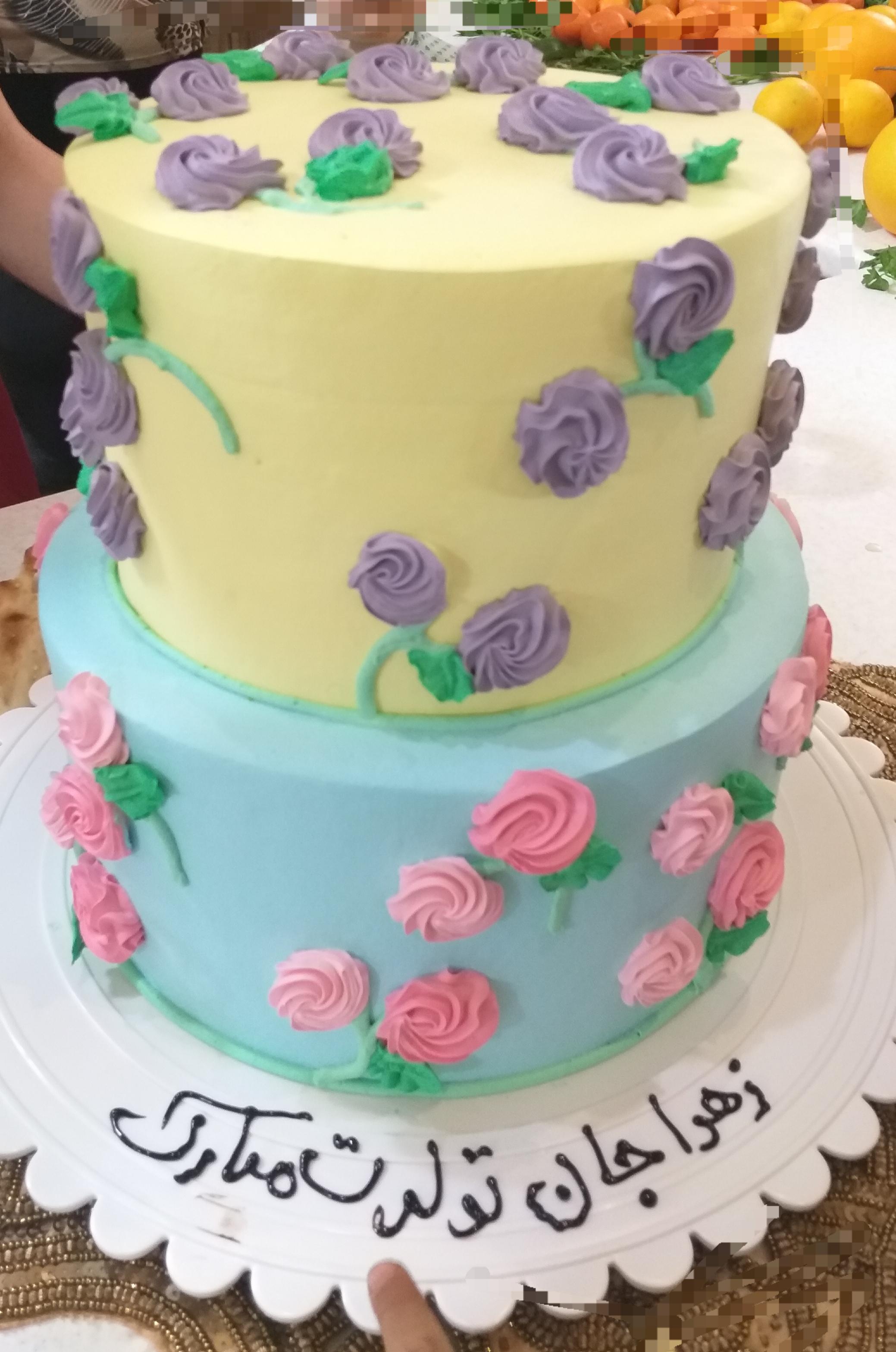عکس کیک تولد دخترم زهرا