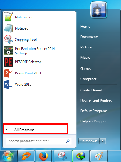 عکس از صفحه کامپیوتر ویندوز 7
