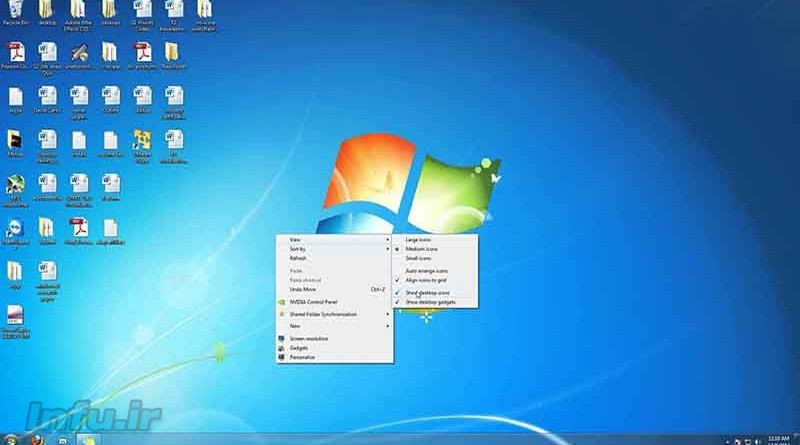 عکس از صفحه کامپیوتر در ویندوز 7