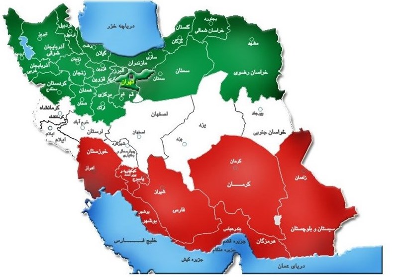 عکس از نقشه کشور ایران