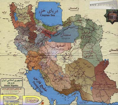 دانلود عکس نقشه ایران با جزئیات