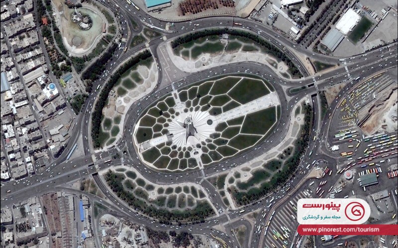 دانلود عکس میدان آزادی تهران از بالا