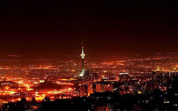 تصاویر زیبا از تهران در شب