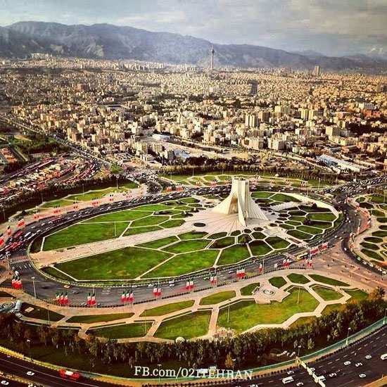 عکس زیبا تهران پل طبیعت