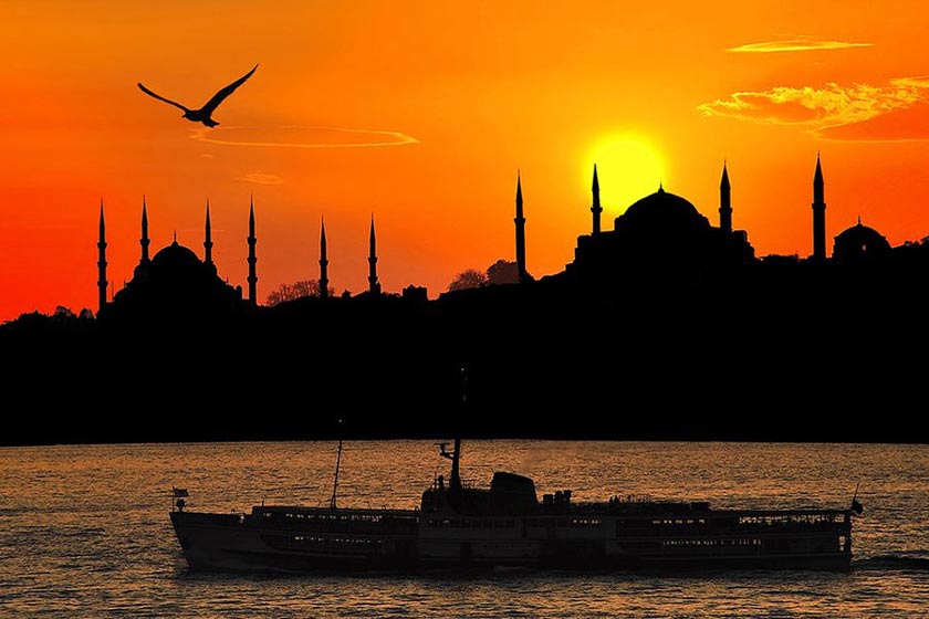 عکس غروب استانبول ترکیه