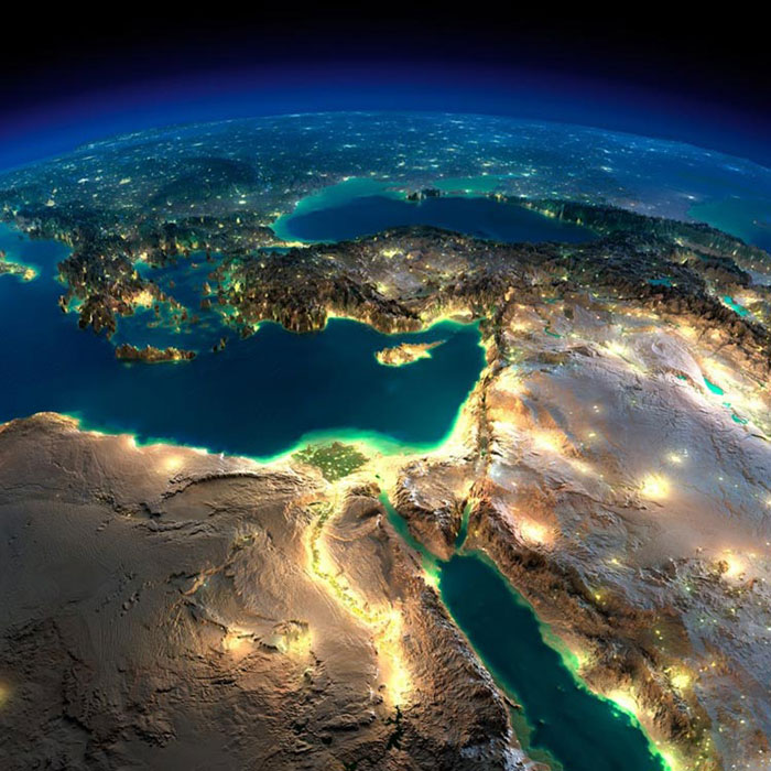تصویر ماهواره ای ایران در شب