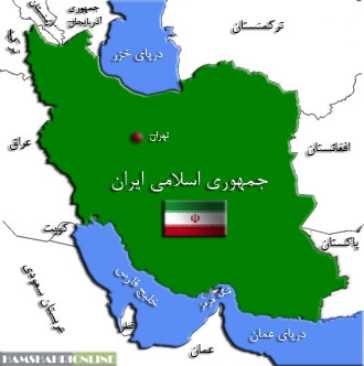 عکس نقشه ی ایران با همسایگانش