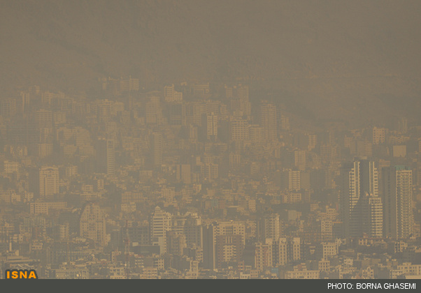 تصاویر آلودگی هوای تهران امروز