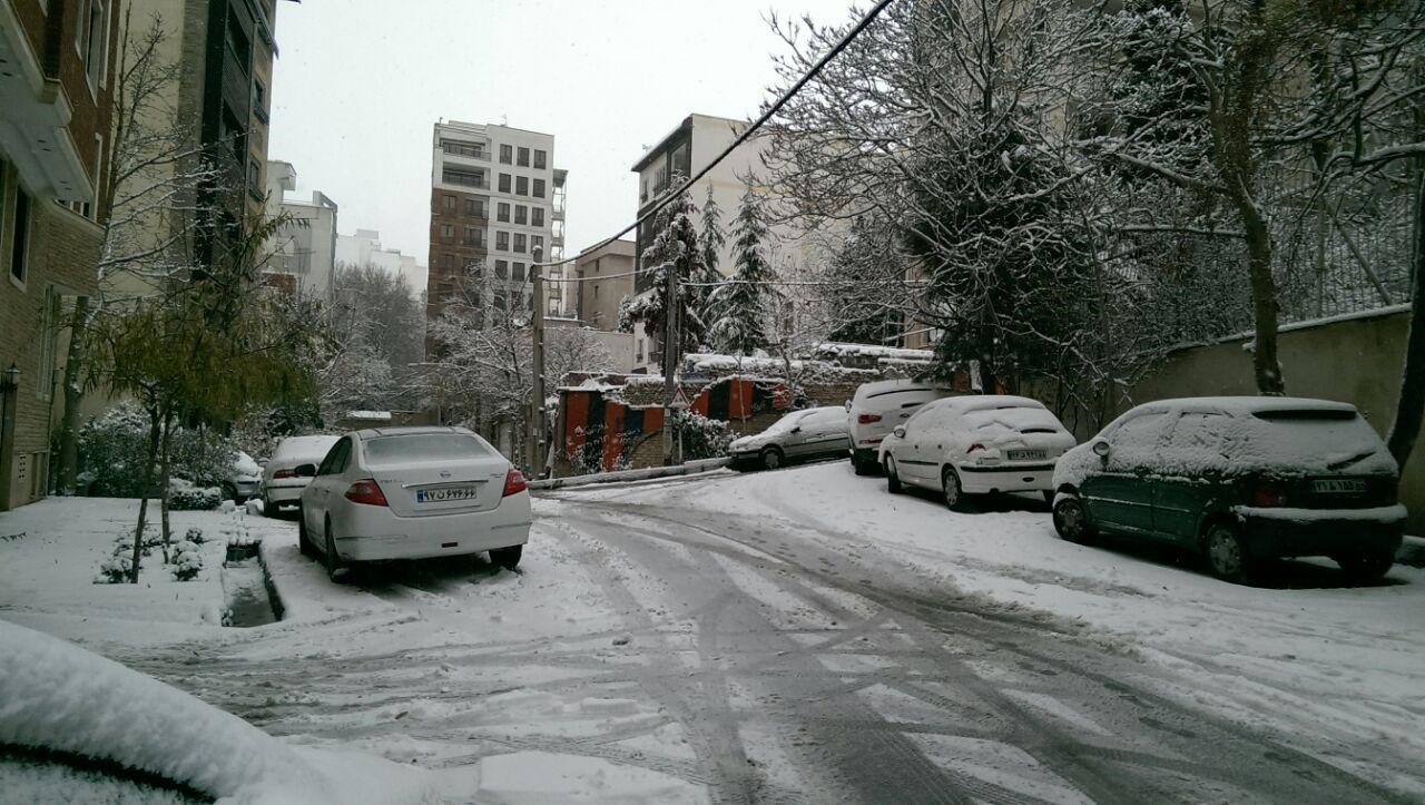 تصاویر برف امروز تهران