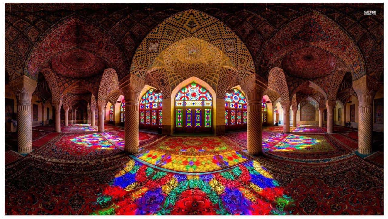 عکس مسجد نصیرالملک شیراز با کیفیت بالا
