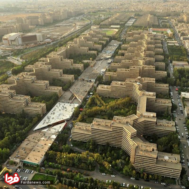تصویر هوایی شهرک اکباتان تهران
