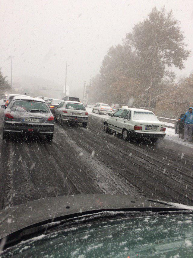 عکس هایی از بارش برف در تهران