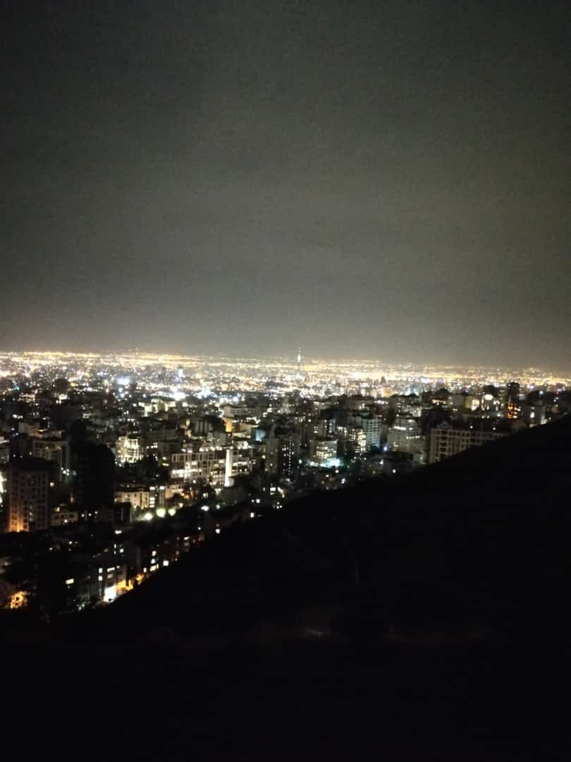 عکس از بام تهران شب
