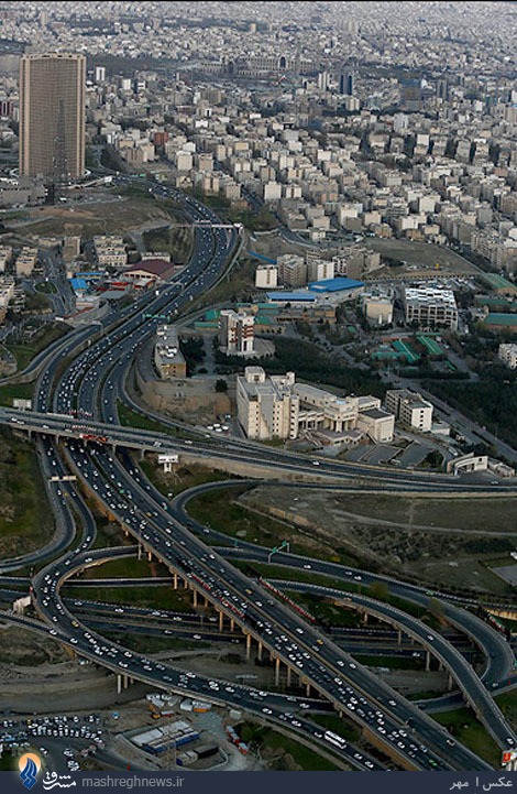 تصاویر شهر تهران از بالای برج میلاد