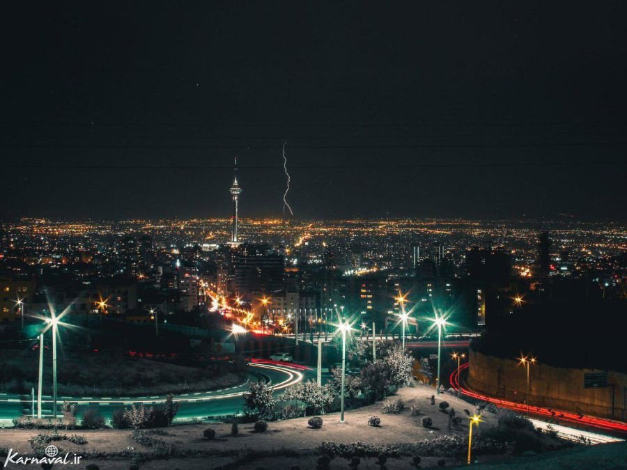 عکسهای بام تهران شب
