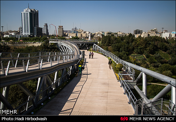 عکس زیبا از پل طبیعت تهران