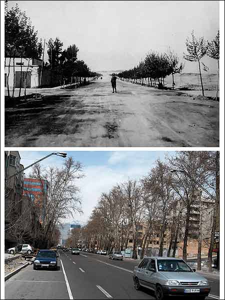 ترکیب عکس های قدیم و جدید تهران