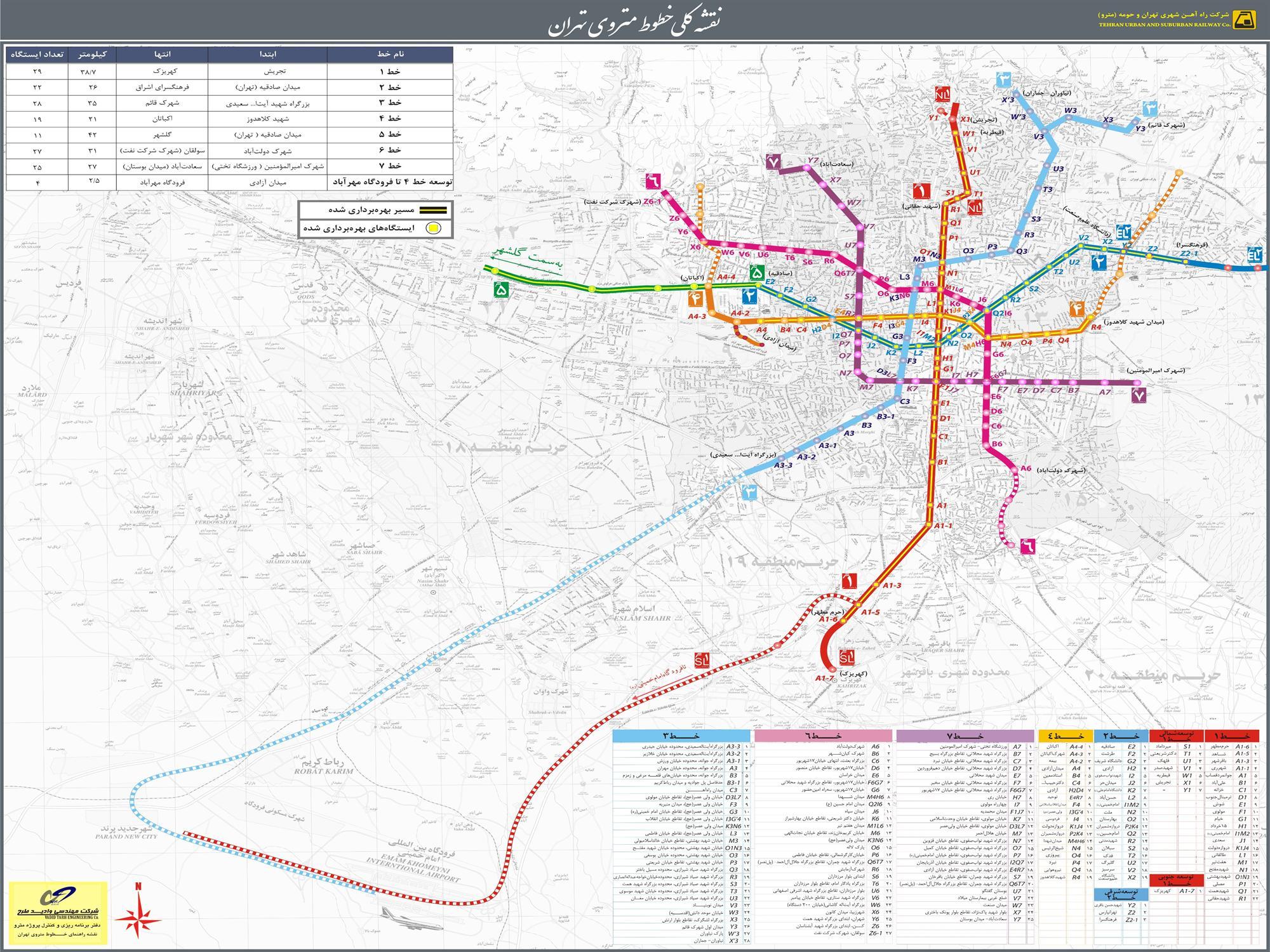 دانلود عکس مسیر مترو تهران