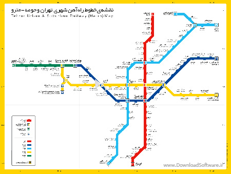 عکس با کیفیت خطوط مترو تهران