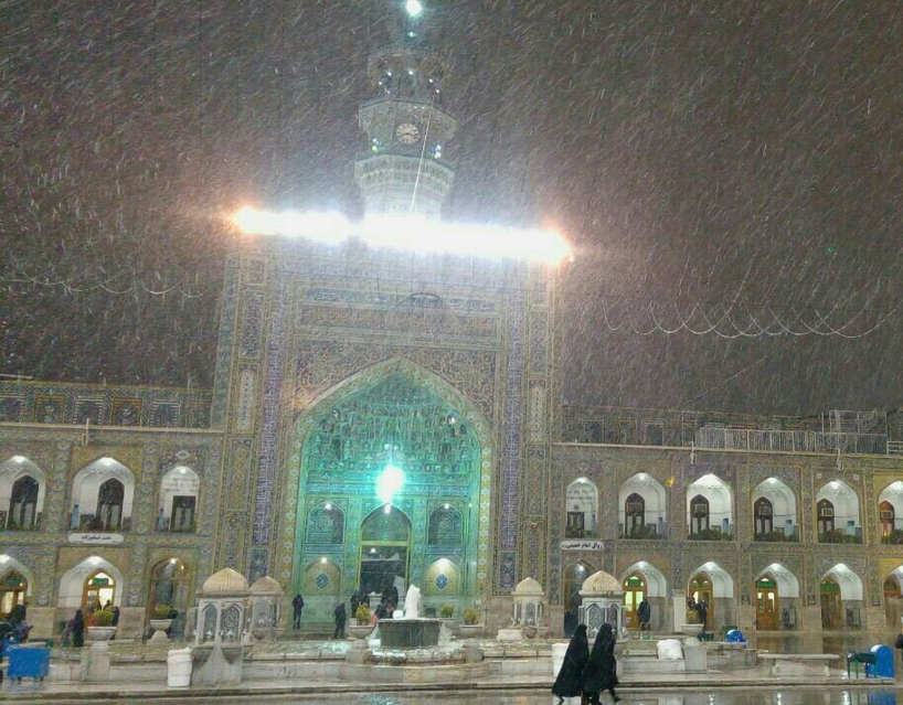 فیلم بارش برف در مشهد
