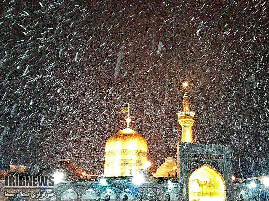 فیلم بارش برف در مشهد