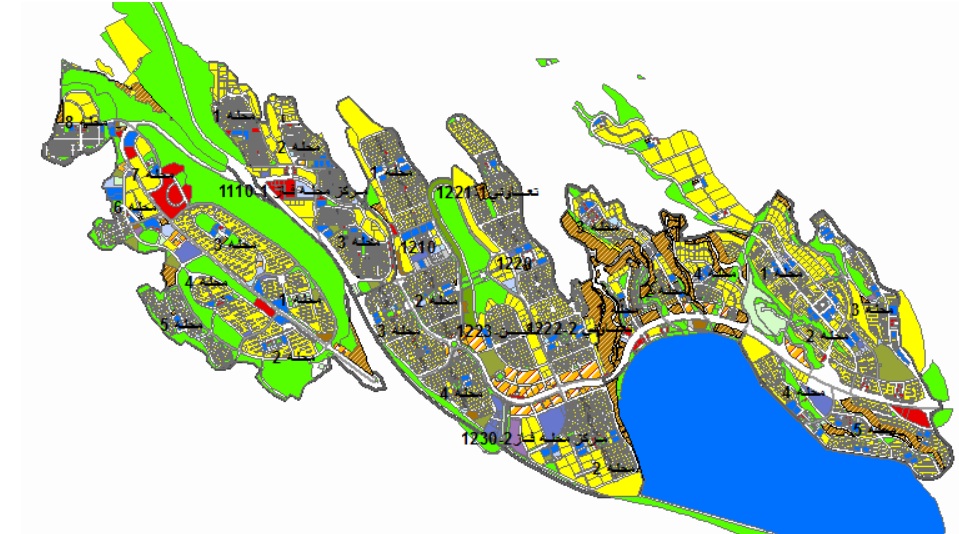 نقشه هوایی شهر سهند تبریز
