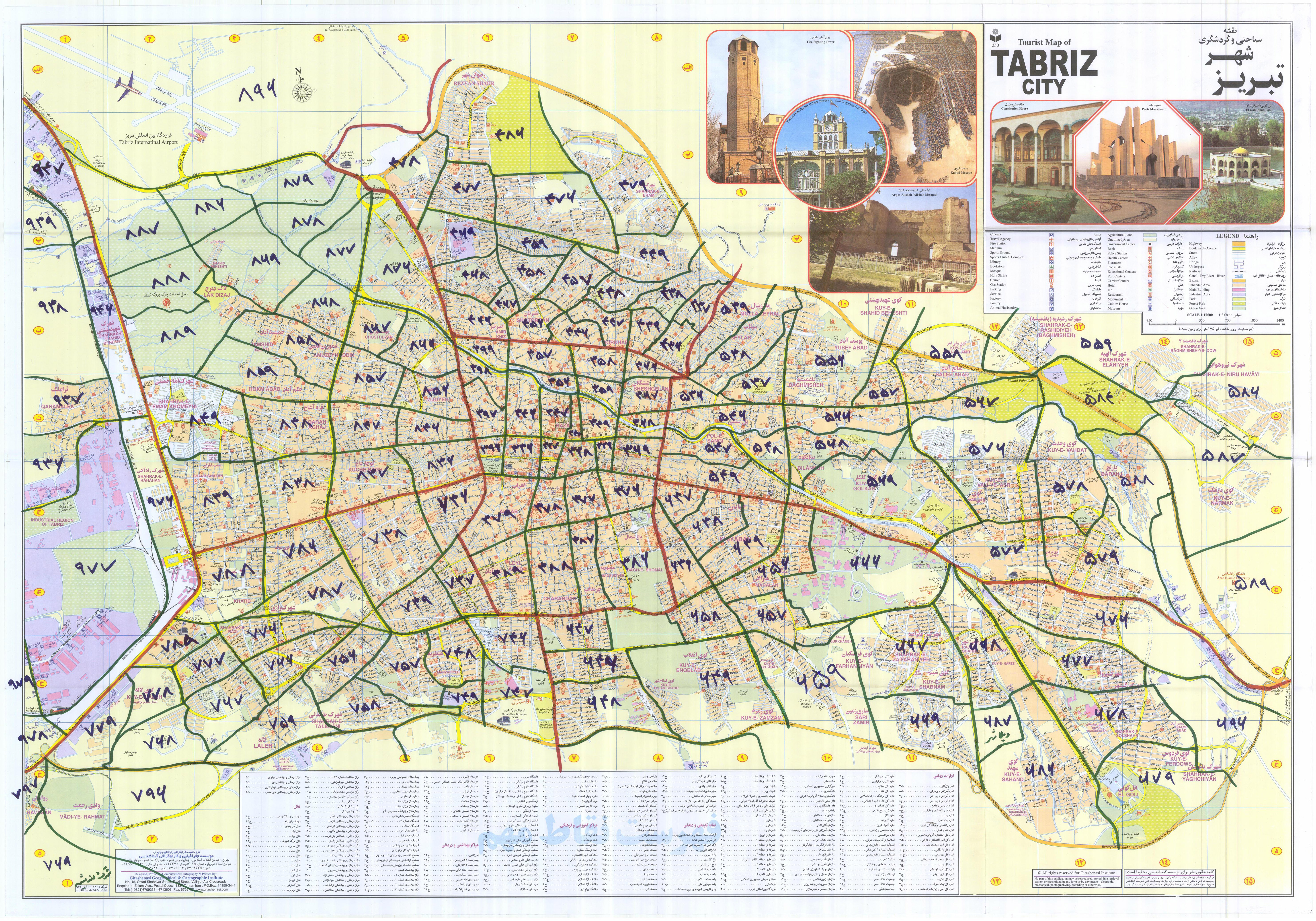 نقشه هوایی شهر جدید شهریار تبریز