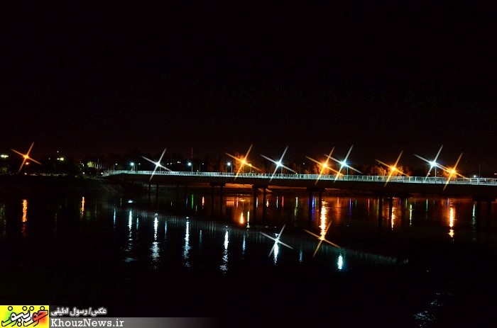 عکس شهر اهواز در شب