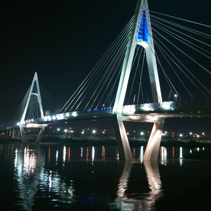 تصاویر از پل کابلی اهواز