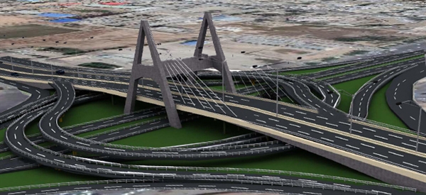 عکس پل جدید چهارشیر اهواز