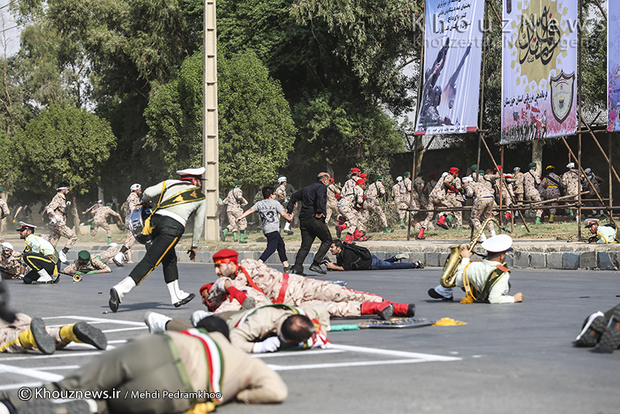 تصاویر حمله تروریستی به رژه امروز اهواز