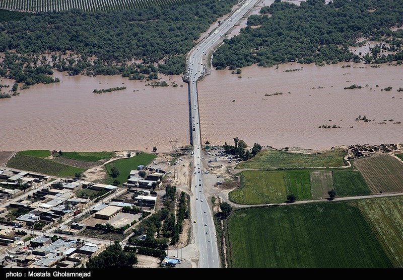 عکس هوایی از سیل در خوزستان
