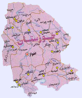 عکس نقشه استان خوزستان