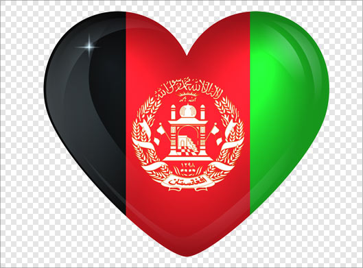 عکس پرچم افغانستان قلب