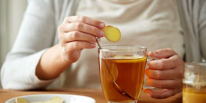 چای سبز و زنجبیل برای سرماخوردگی
