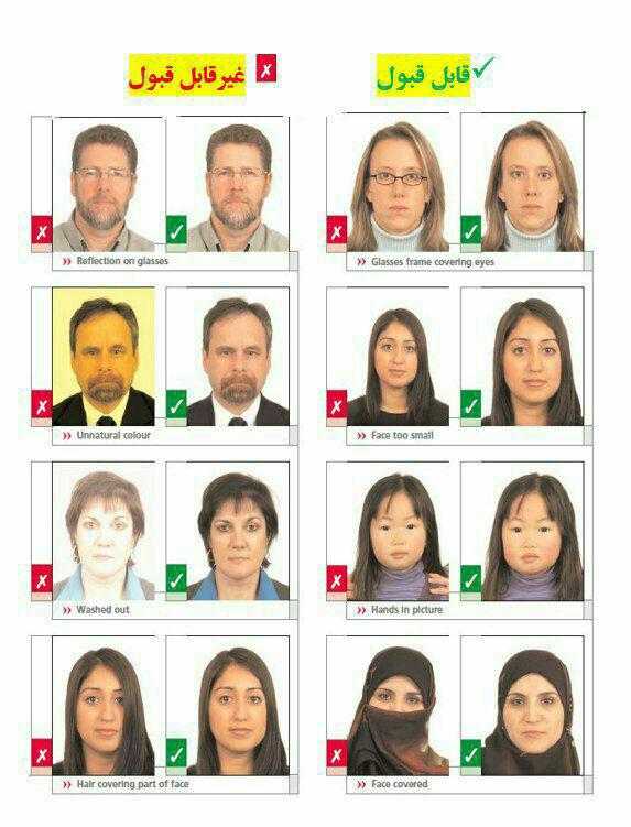 سایز عکس پاسپورت الکترونیکی افغانستان