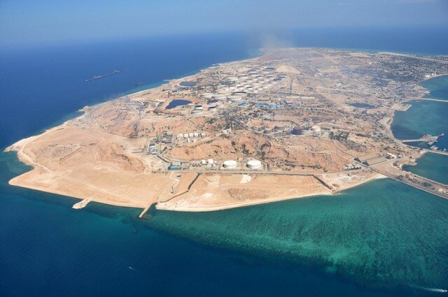 عکس هوایی جزیره ابوموسی